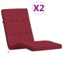 Kissen für Sonnenliege 2 Stück Oxford Stoff rot rot von vidaXL, Kissen für Stühle und Sofas - Ref: Foro24-361993, Preis: 46,5...