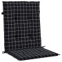 Cojines para silla con respaldo bajo 2 uds tela a cuadros negro de vidaXL, Cojines para sillas y sofás - Ref: Foro24-361322, ...