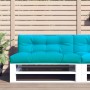 Cushion for pallet sofa turquoise fabric 120x40x12 cm by vidaXL, Cushions for chairs and sofas - Ref: Foro24-360644, Price: 3...