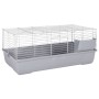 Small animal cage made of gray polypropylene metal, measuring 100x53x46cm. by vidaXL, Cages and habitats for small animals - ...