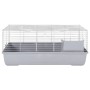 Small animal cage made of gray polypropylene metal, measuring 100x53x46cm. by vidaXL, Cages and habitats for small animals - ...