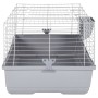 Small animal cage made of gray polypropylene metal, measuring 100x53x46cm. by vidaXL, Cages and habitats for small animals - ...