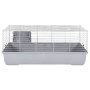 Small animal cage made of gray polypropylene metal, measuring 100x53x46cm. by vidaXL, Cages and habitats for small animals - ...