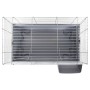 Small animal cage made of gray polypropylene metal, measuring 100x53x46cm. by vidaXL, Cages and habitats for small animals - ...