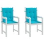 Chair cushions with low backrest 2 pcs turquoise fabric by vidaXL, Cushions for chairs and sofas - Ref: Foro24-361337, Price:...