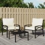 Garden chairs 2 pcs steel with sand-colored cushions 68x76x79cm by vidaXL, Modular outdoor sofas - Ref: Foro24-362721, Price:...