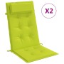 Cojines de silla respaldo alto 2 uds tela Oxford verde brillo de vidaXL, Cojines para sillas y sofás - Ref: Foro24-361907, Pr...