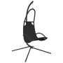 Garden hanging chair with steel cushion and black Oxford fabric by vidaXL, Garden rockers - Ref: Foro24-362728, Price: 106,69...