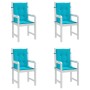 Cushions for chairs with low backrest 4 units turquoise fabric by vidaXL, Cushions for chairs and sofas - Ref: Foro24-361338,...