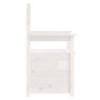 Banco de madera maciza de pino blanco 112,5x51,5x96,5 cm de vidaXL, Bancos - Ref: Foro24-823560, Precio: 143,74 €, Descuento: %