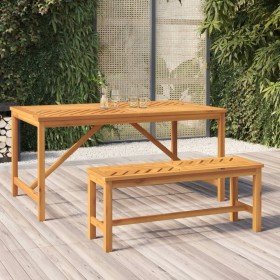 Solid acacia wood garden bench 110 cm by vidaXL, garden benches - Ref: Foro24-362237, Price: 92,43 €, Discount: %