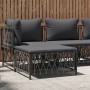 Garden stool with anthracite gray woven fabric cushion by vidaXL, Modular outdoor sofas - Ref: Foro24-364144, Price: 44,62 €,...