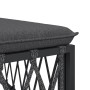 Garden stool with anthracite gray woven fabric cushion by vidaXL, Modular outdoor sofas - Ref: Foro24-364144, Price: 44,62 €,...