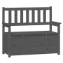 Solid gray pine wood bench 112.5x51.5x96.5 cm by vidaXL, Banks - Ref: Foro24-823561, Price: 171,23 €, Discount: %