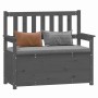 Solid gray pine wood bench 112.5x51.5x96.5 cm by vidaXL, Banks - Ref: Foro24-823561, Price: 171,23 €, Discount: %