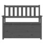 Solid gray pine wood bench 112.5x51.5x96.5 cm by vidaXL, Banks - Ref: Foro24-823561, Price: 171,23 €, Discount: %