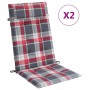 High Back Chair Cushions 2 Pcs Red Plaid Oxford Fabric by vidaXL, Cushions for chairs and sofas - Ref: Foro24-361913, Price: ...