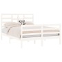 Estructura de cama de madera maciza blanco 140x190 cm de vidaXL, Camas y somieres - Ref: Foro24-3105841, Precio: 131,88 €, De...