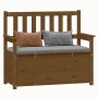 Solid pine wood bench honey brown 112.5x51.5x96.5 cm by vidaXL, Banks - Ref: Foro24-823562, Price: 155,30 €, Discount: %