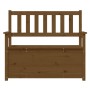 Solid pine wood bench honey brown 112.5x51.5x96.5 cm by vidaXL, Banks - Ref: Foro24-823562, Price: 155,30 €, Discount: %