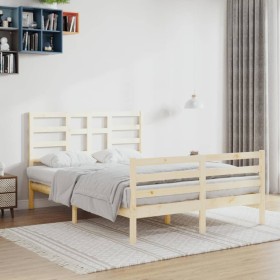 Solid wood bed frame 140x200 cm by vidaXL, Beds and slatted bases - Ref: Foro24-3105860, Price: 122,62 €, Discount: %