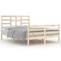 Estructura de cama madera maciza 140x200 cm de vidaXL, Camas y somieres - Ref: Foro24-3105860, Precio: 123,12 €, Descuento: %