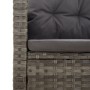 Reclining garden bench with synthetic rattan cushions, 118 cm in gray. by vidaXL, garden benches - Ref: Foro24-362186, Price:...