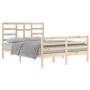 Estructura de cama madera maciza 140x200 cm de vidaXL, Camas y somieres - Ref: Foro24-3105860, Precio: 123,12 €, Descuento: %