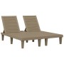 Light brown polypropylene double lounger 155x138x83 cm by vidaXL, Loungers - Ref: Foro24-364151, Price: 342,35 €, Discount: %