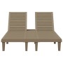 Light brown polypropylene double lounger 155x138x83 cm by vidaXL, Loungers - Ref: Foro24-364151, Price: 342,35 €, Discount: %