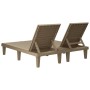 Light brown polypropylene double lounger 155x138x83 cm by vidaXL, Loungers - Ref: Foro24-364151, Price: 342,35 €, Discount: %