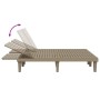 Light brown polypropylene double lounger 155x138x83 cm by vidaXL, Loungers - Ref: Foro24-364151, Price: 342,35 €, Discount: %