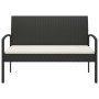 Garden bench with black synthetic rattan cushion 105 cm by vidaXL, garden benches - Ref: Foro24-362166, Price: 132,99 €, Disc...