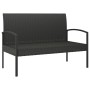 Garden bench with black synthetic rattan cushion 105 cm by vidaXL, garden benches - Ref: Foro24-362166, Price: 132,99 €, Disc...