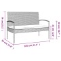 Garden bench with black synthetic rattan cushion 105 cm by vidaXL, garden benches - Ref: Foro24-362166, Price: 132,99 €, Disc...