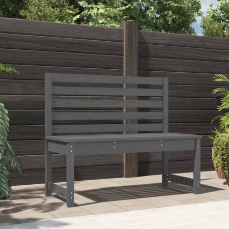 Garden bench solid gray pine wood 109 cm by vidaXL, garden benches - Ref: Foro24-824034, Price: 92,21 €, Discount: %