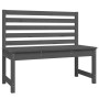 Garden bench solid gray pine wood 109 cm by vidaXL, garden benches - Ref: Foro24-824034, Price: 92,21 €, Discount: %