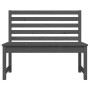 Garden bench solid gray pine wood 109 cm by vidaXL, garden benches - Ref: Foro24-824034, Price: 92,21 €, Discount: %