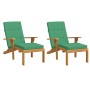 Lounger cushions 2 pcs green Oxford fabric by vidaXL, Cushions for chairs and sofas - Ref: Foro24-361989, Price: 46,39 €, Dis...