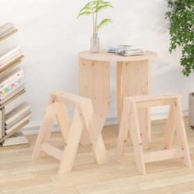 Stools 2 units solid pine wood 40x40x45 cm by vidaXL, Folding stools and chairs - Ref: Foro24-823659, Price: 38,88 €, Discoun...