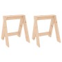 Stools 2 units solid pine wood 40x40x45 cm by vidaXL, Folding stools and chairs - Ref: Foro24-823659, Price: 38,26 €, Discoun...