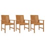 Dining chairs for garden, set of 3, solid acacia wood. by vidaXL, Garden chairs - Ref: Foro24-362228, Price: 214,70 €, Discou...