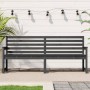 Garden bench solid gray pine wood 203.5x48x91.5 cm by vidaXL, garden benches - Ref: Foro24-824076, Price: 179,72 €, Discount: %