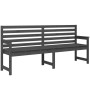 Garden bench solid gray pine wood 203.5x48x91.5 cm by vidaXL, garden benches - Ref: Foro24-824076, Price: 179,72 €, Discount: %