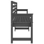 Garden bench solid gray pine wood 203.5x48x91.5 cm by vidaXL, garden benches - Ref: Foro24-824076, Price: 179,72 €, Discount: %