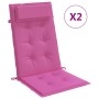 Cojines de silla con respaldo alto 2 uds tela Oxford rosa de vidaXL, Cojines para sillas y sofás - Ref: Foro24-361934, Precio...