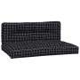 2 Stück Palette Sofa Kissen karierter Stoff schwarz von vidaXL, Kissen für Stühle und Sofas - Ref: Foro24-360749, Preis: 57,4...