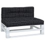 Cushions for pallet sofa 2 pieces in black checkered fabric by vidaXL, Cushions for chairs and sofas - Ref: Foro24-360749, Pr...