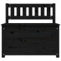 Solid black pine wood bench 80x41x77 cm by vidaXL, Banks - Ref: Foro24-823553, Price: 104,87 €, Discount: %