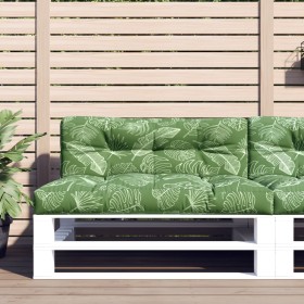 Cushions for pallets 2 units leaf print fabric by vidaXL, Cushions for chairs and sofas - Ref: Foro24-360752, Price: 72,99 €,...